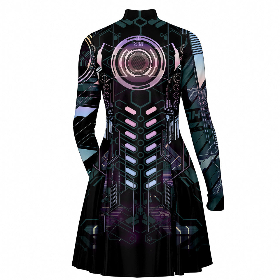Protocol Zero Skater Dress - ShadowSync Edition