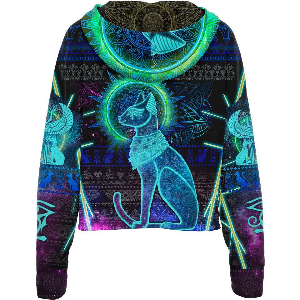 Bastet Drop Shoulder Crop Hoodie - Nebulight Edition - Ultra Rare - 50 Unit Release