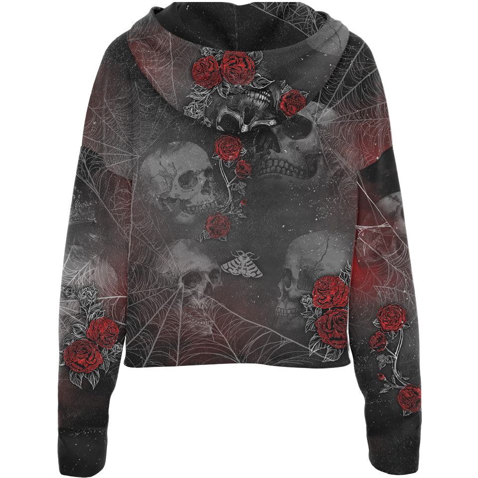 Obsession Drop Shoulder Crop Hoodie