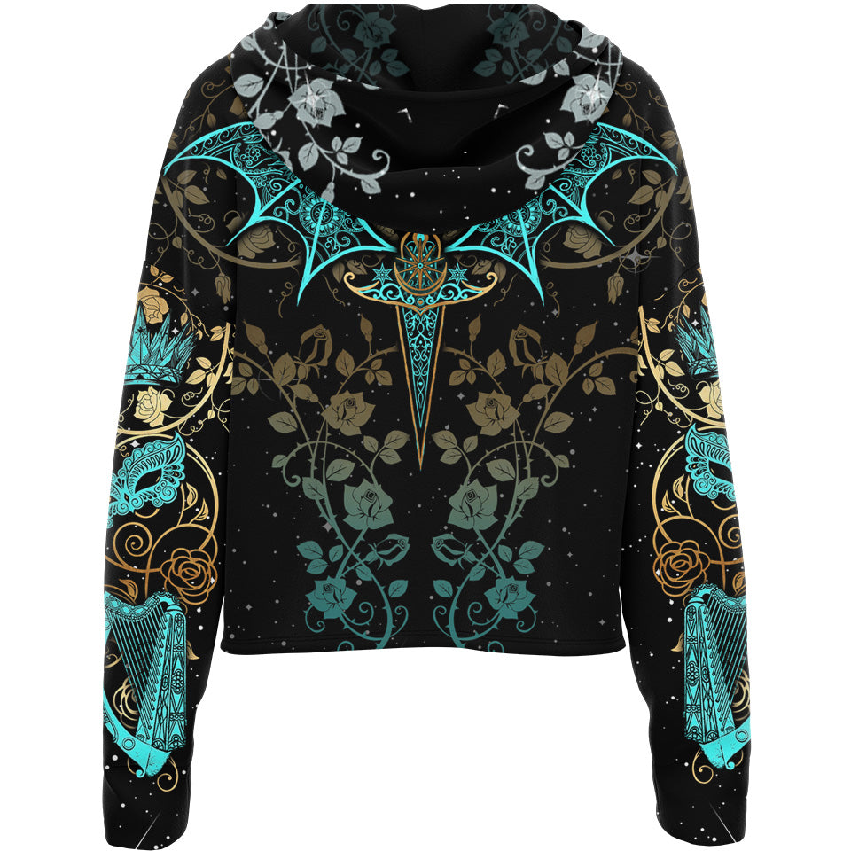 Starfall Drop Shoulder Crop Hoodie