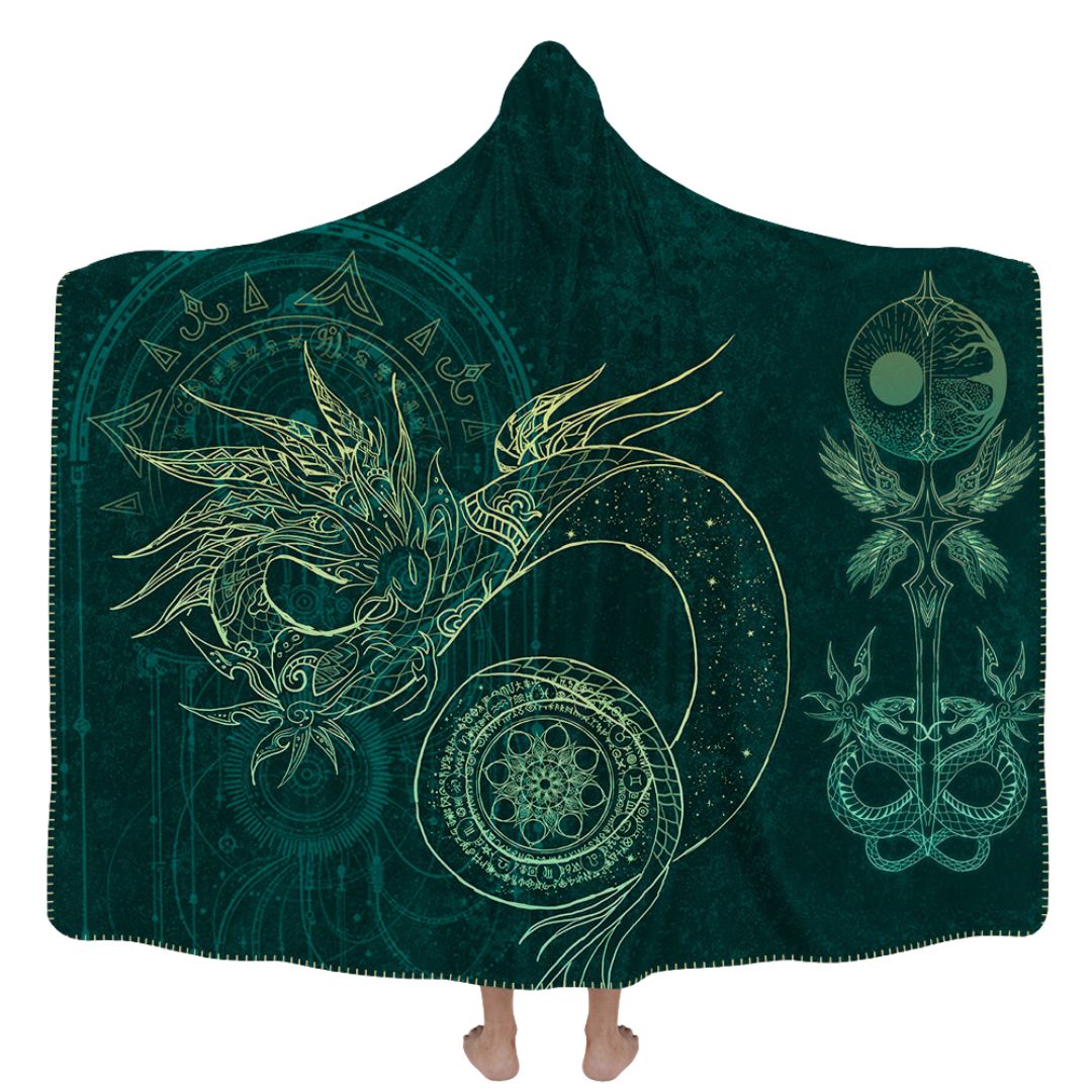 Celestial Dragon Hooded Blanket