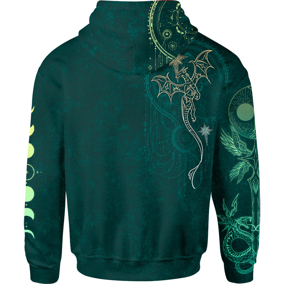 Celestial Dragon Zip Hoodie