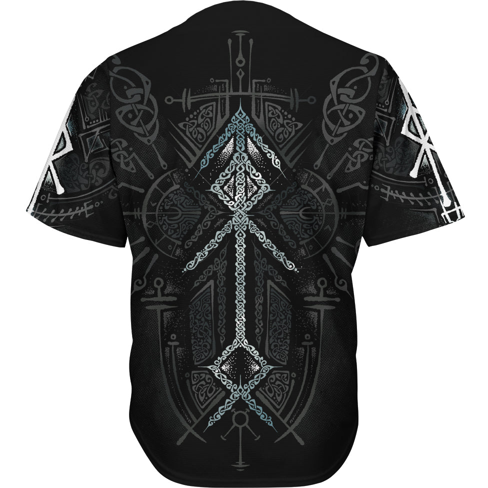 Button Up Shirt Runes of Loki Baseball Shirt