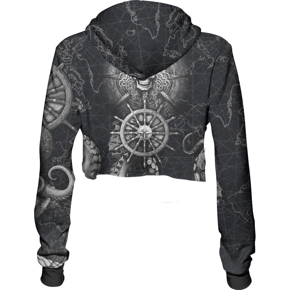 Crop Hoodie Black Beard Crop Hoodie