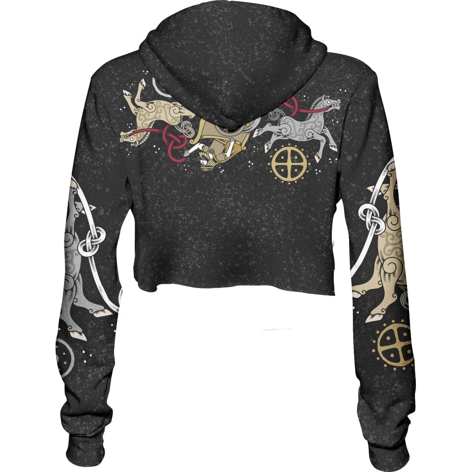 Crop Hoodie Dagr & Nótt Crop Hoodie
