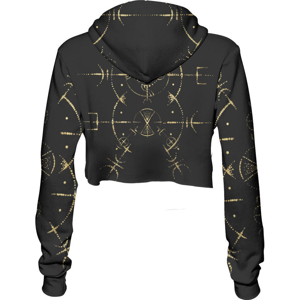 Crop Hoodie Runes of Thor Crop Hoodie