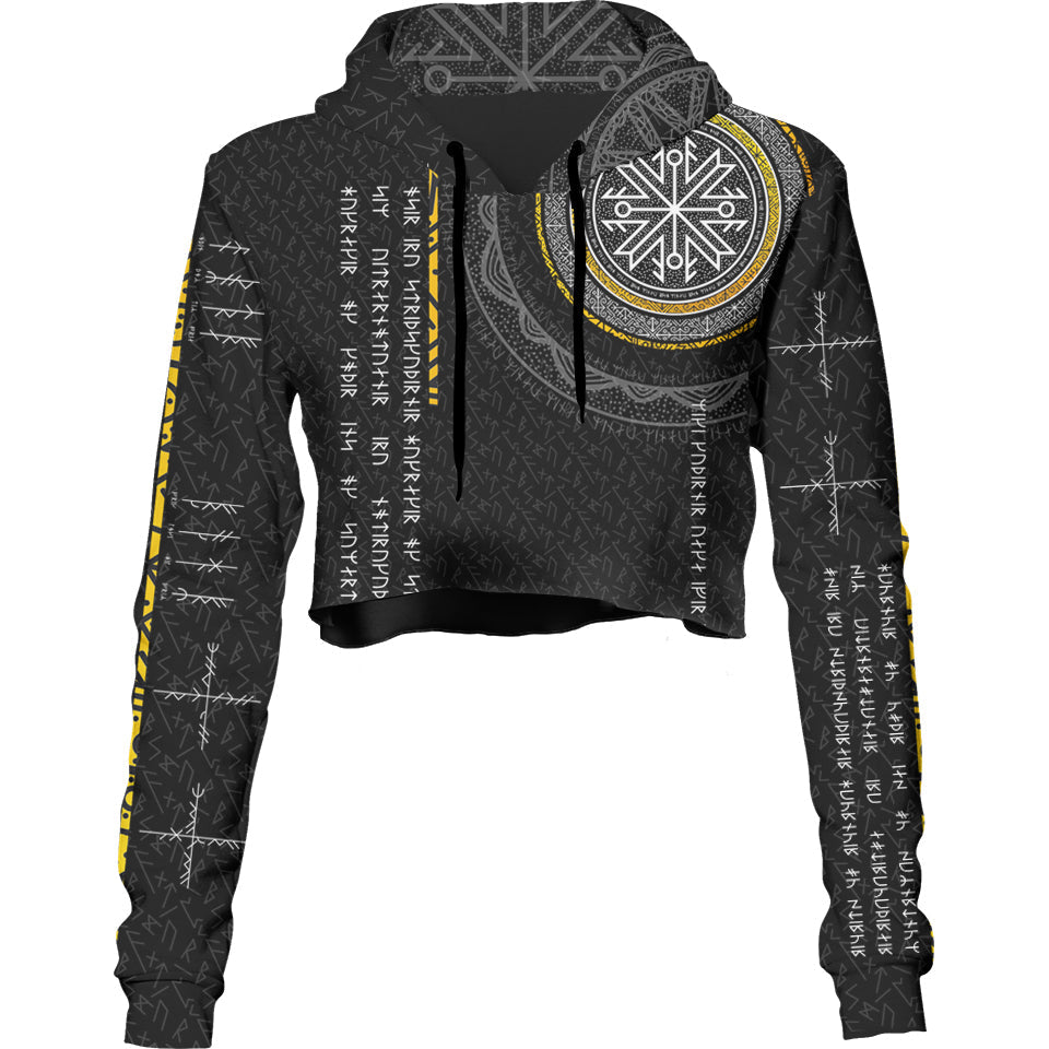 Aesir Vanir Crop Hoodie – Lunafide