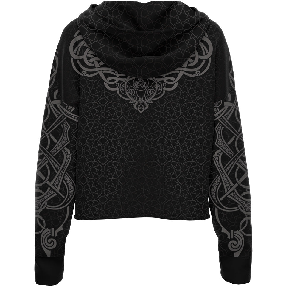 Drop Shoulder Crop Hoodie Ghost Drop Shoulder Crop Hoodie
