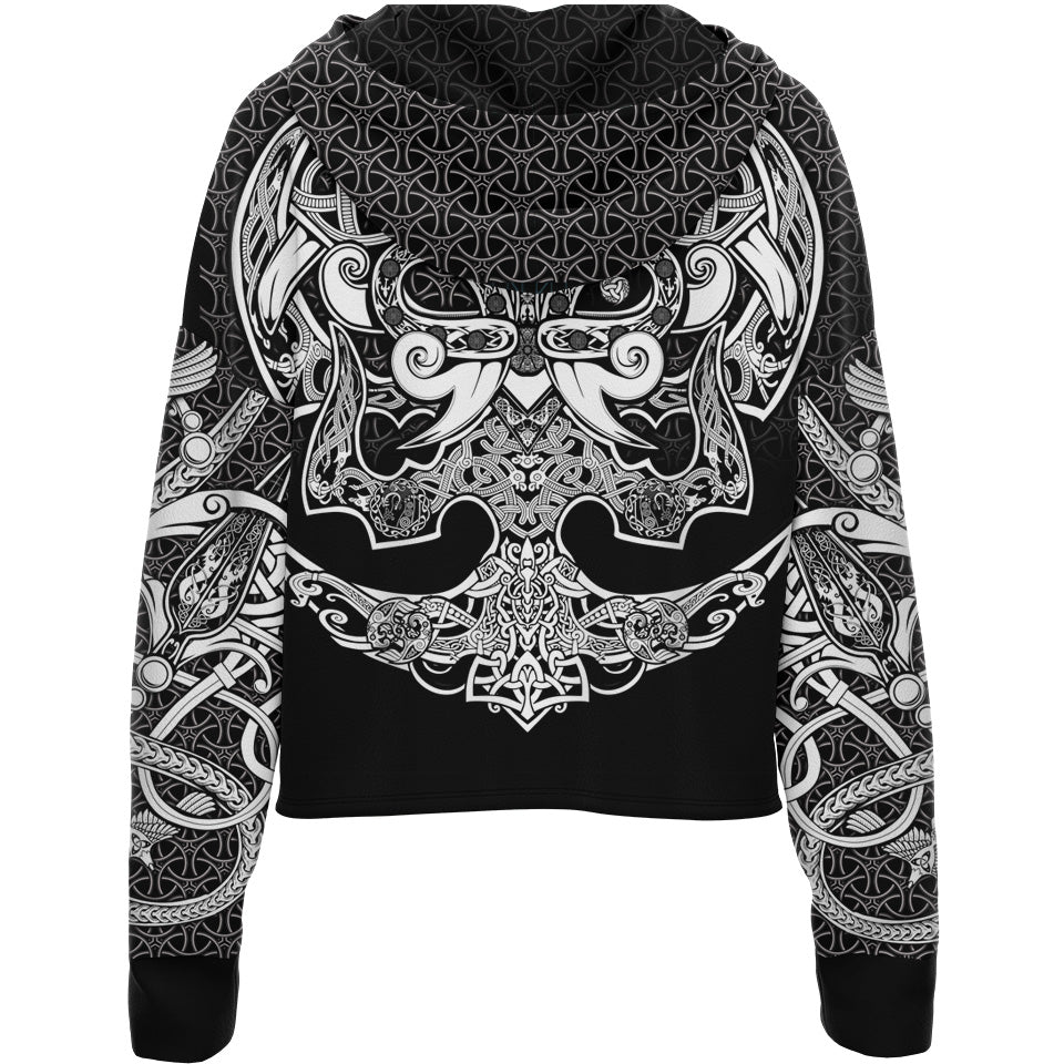 Drop Shoulder Crop Hoodie Muninn Drop Shoulder Crop Hoodie