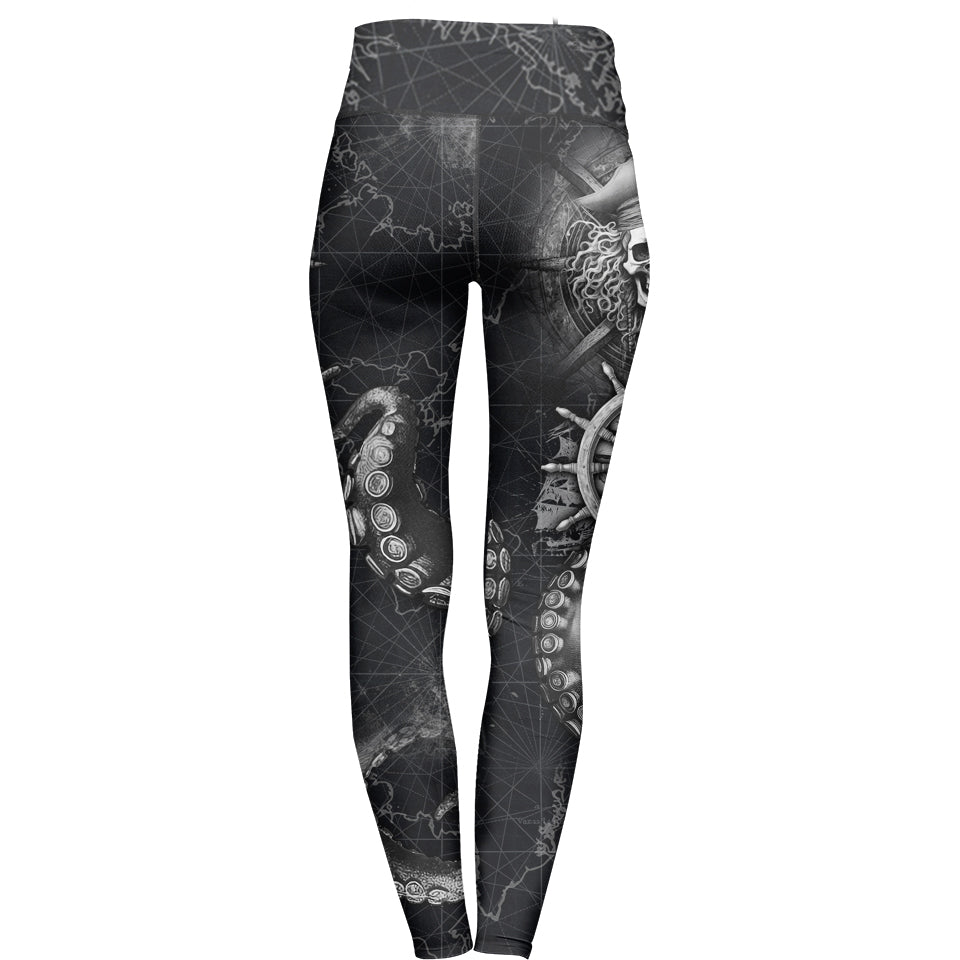 High Waisted Leggings Black Beard High Waisted Leggings