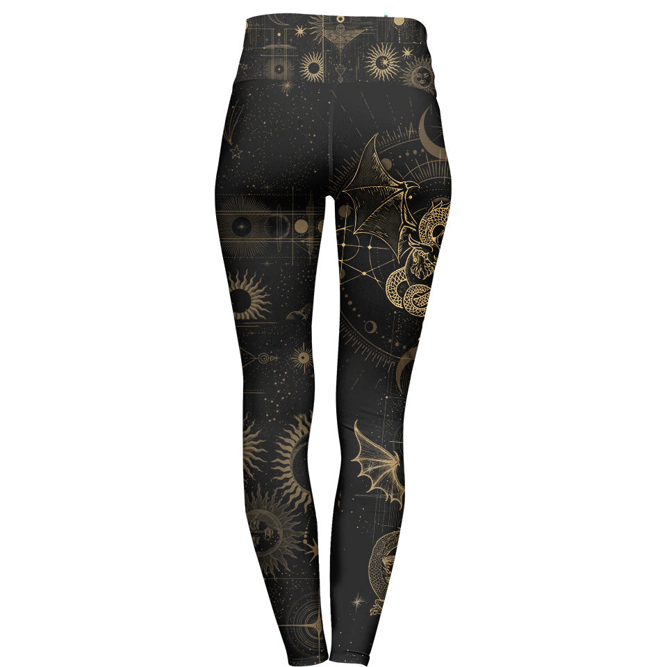 High Waisted Leggings Dragon Luna High Waisted Leggings