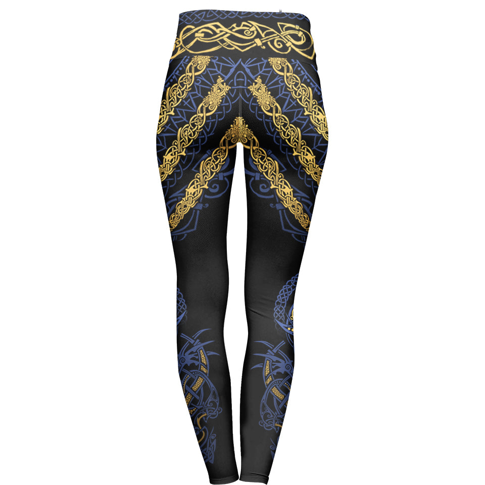 High Waisted Leggings Fenrir's Wrath High Waisted Leggings - Blue Edition