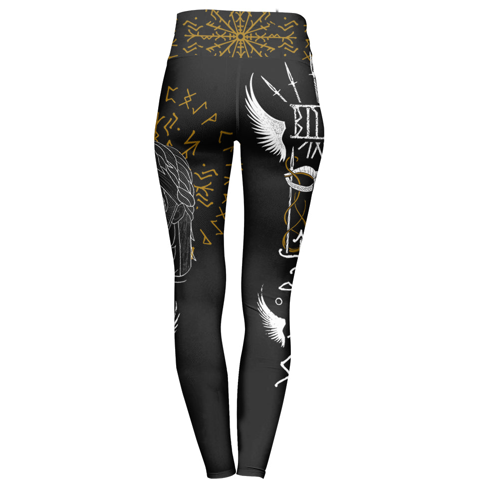 High Waisted Leggings Runes of Valkyrie High Waisted Leggings