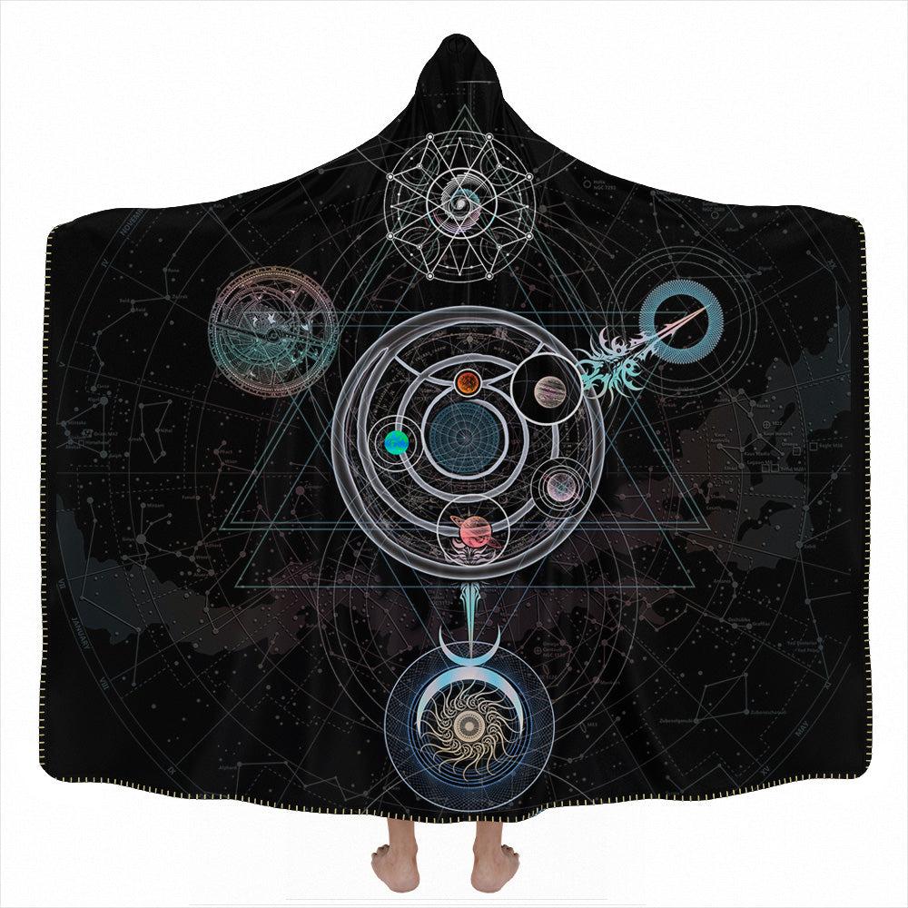 Hooded Blanket Adult-60x80 / Premium Sherpa Cosmos Hooded Blanket COSMOS_HOODED-BLANKET-60x80-SHERPA