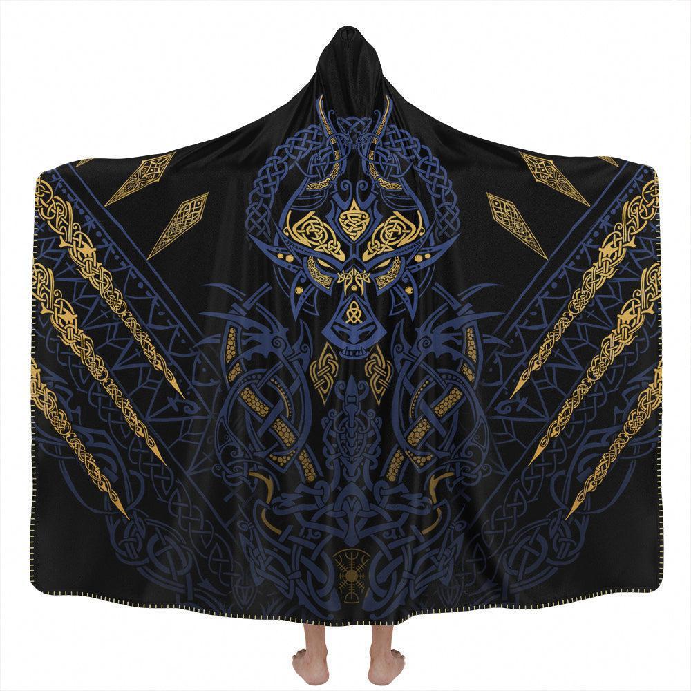 Hooded Blanket Adult - 60x80 / Premium Sherpa Fenrir's Wrath Hooded Blanket - Blue Edition FRATH_HOODED-BLANKET_60x80-SHERPA