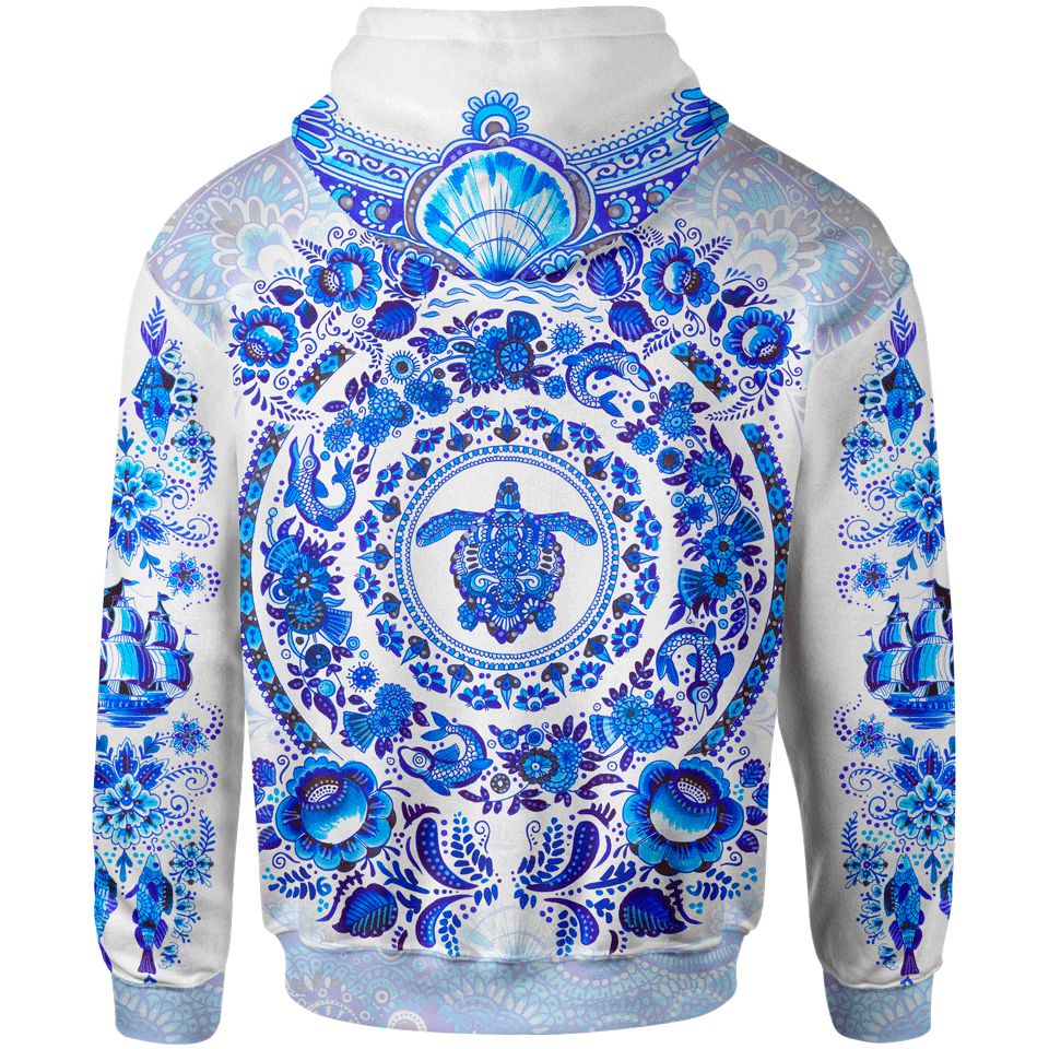 Hoodie Delft Ocean Pullover Hoodie