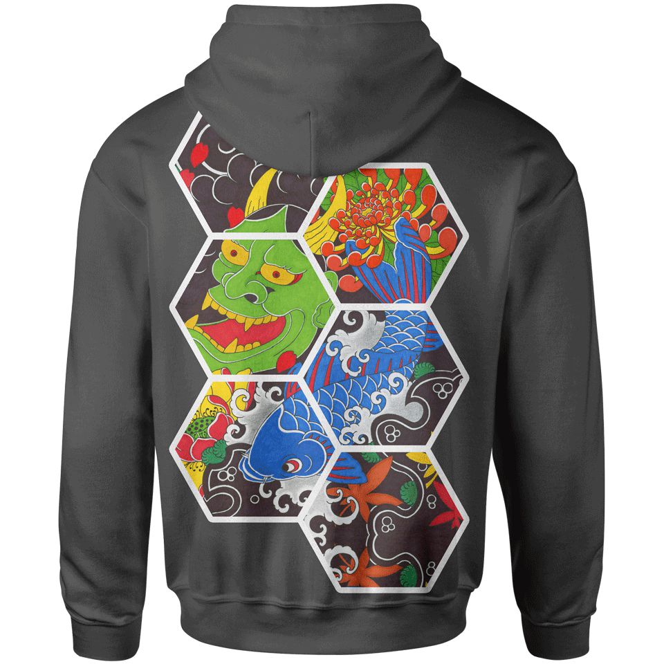 Hoodie Geo Irezumi Pullover Hoodie
