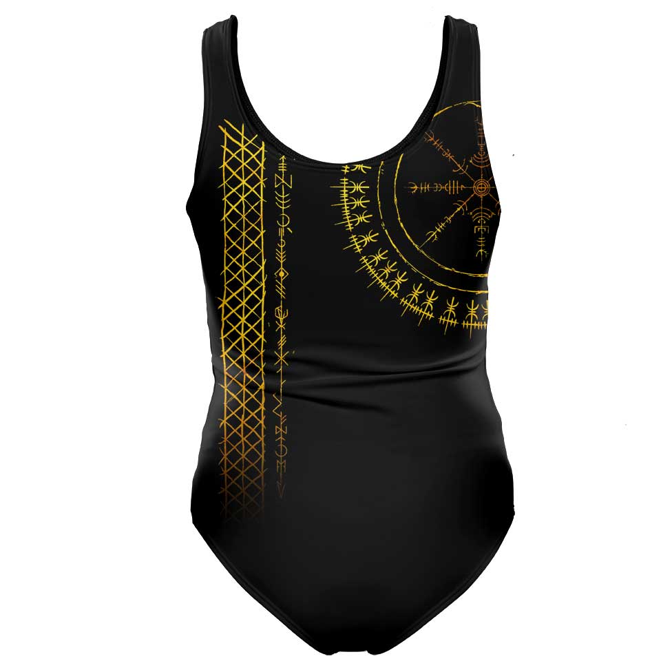 One-Piece Swimsuit Viking Runes One-Piece Swimsuit