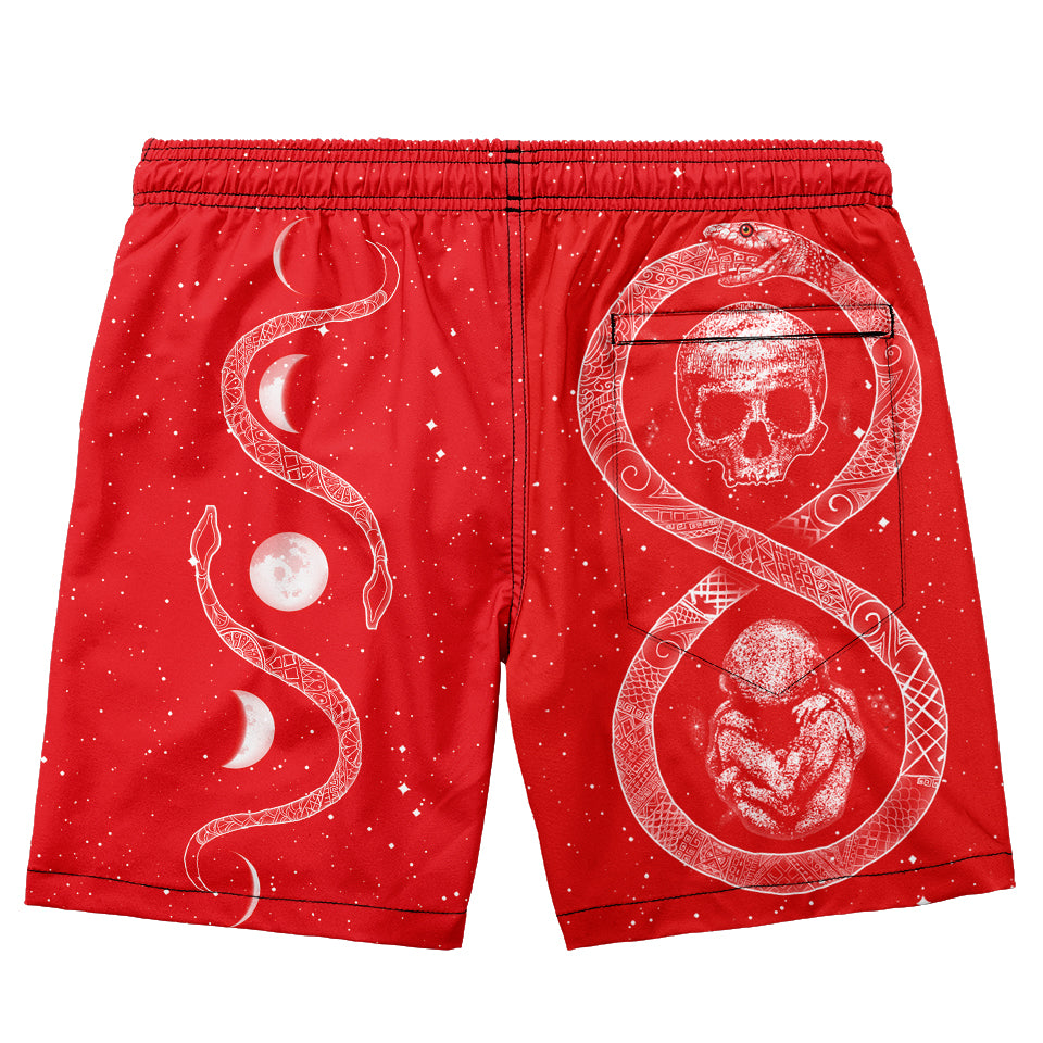 Ouroboros Swim Trunks - Red Edition