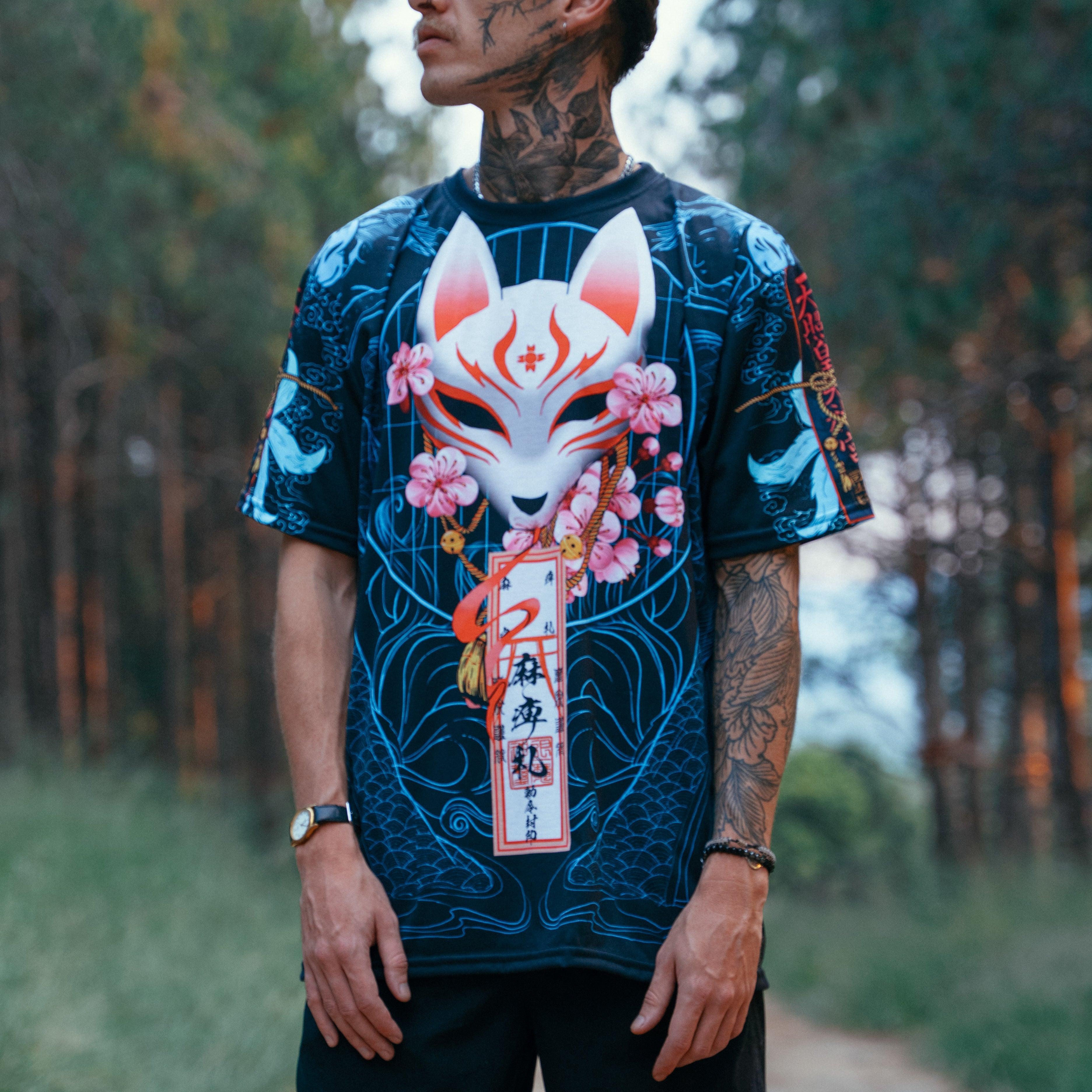 shirt-s-kitsune-shirt-blue-