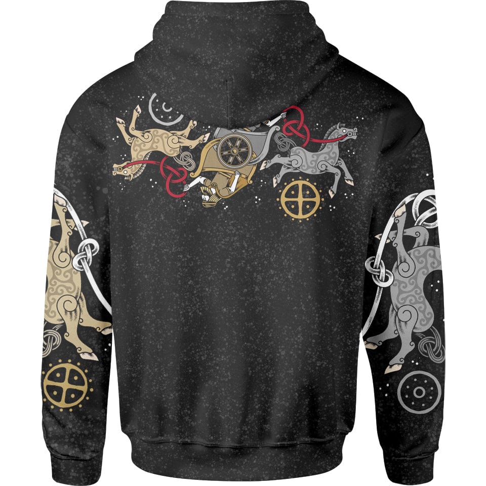 Zip-Hoodie Dagr & Nótt Zip Hoodie