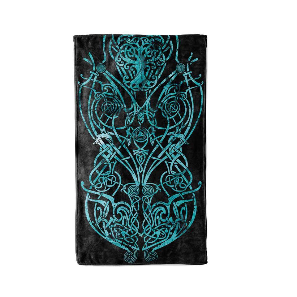Beach Towel 30x60 Valkyrie Beach Towel VALKYRIE-BLUE_BEACH-TOWELS_30x60