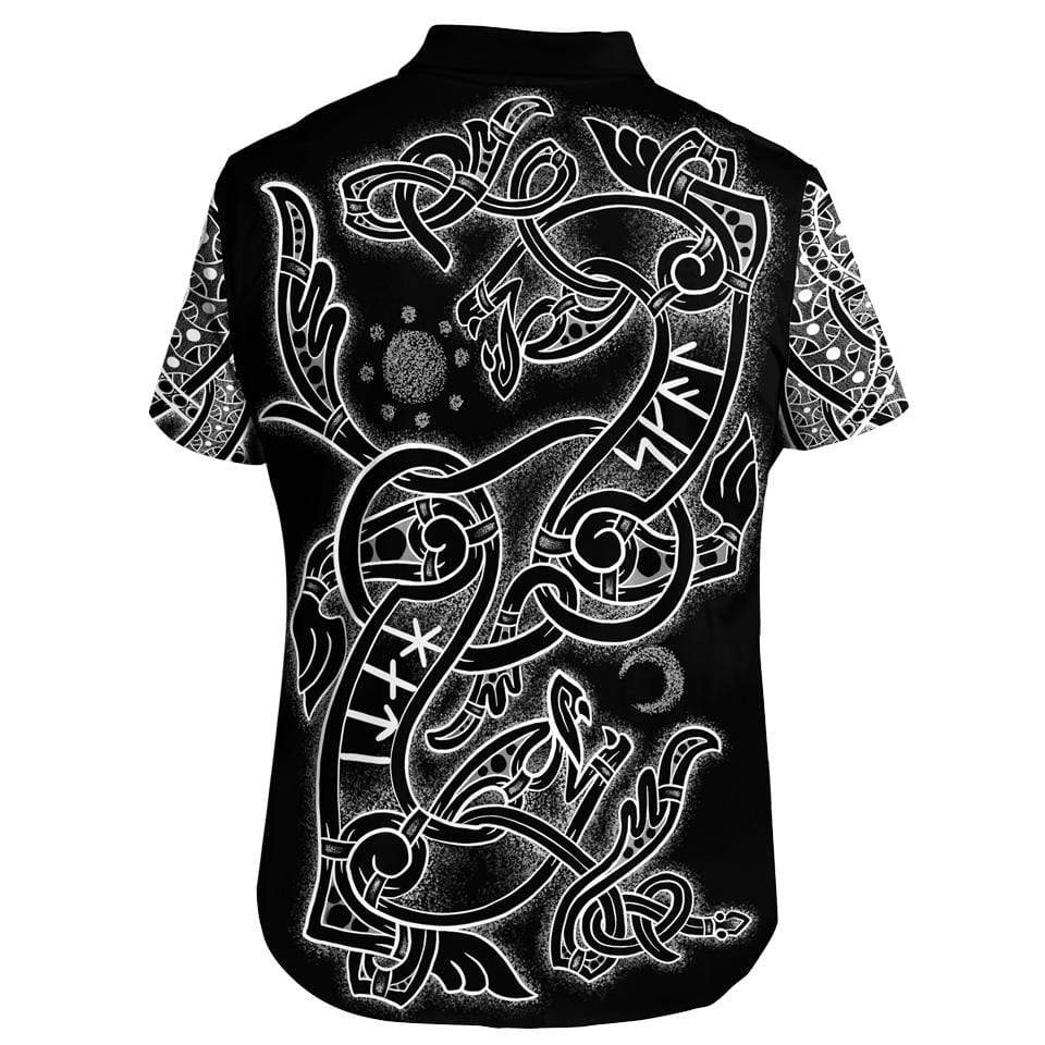 Button Up Shirt Odin Mask Button Up Shirt