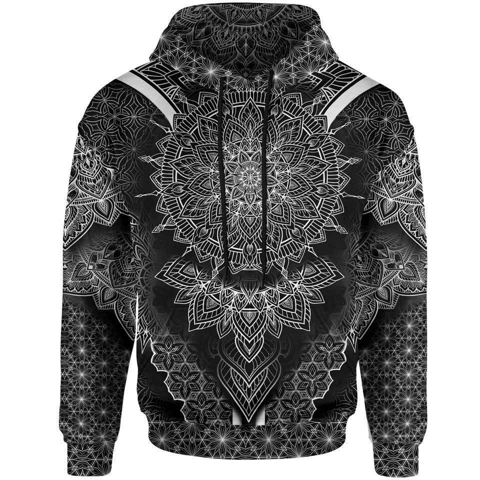 Blackout Mandala Pullover Hoodie S Original