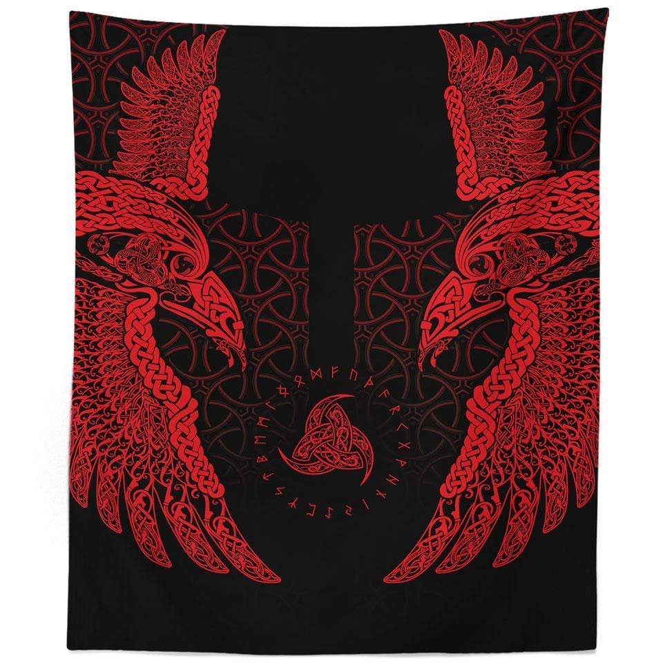 Wall Tapestry 60x80 / Red Muninn Wall Tapestry MUNNIN-RED_TAPESTRY-60x80