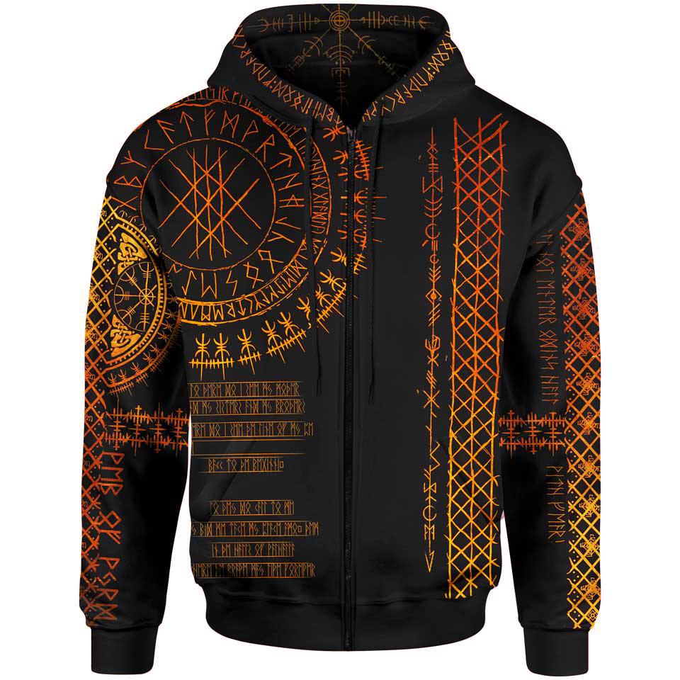 Zip-Hoodie Viking Runes Zip Hoodie