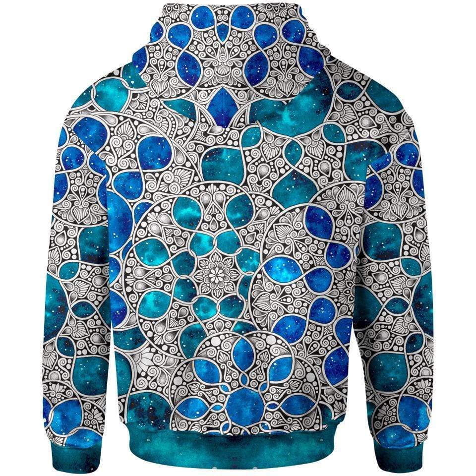 Zip-Hoodie Watercolor Mandala Zip Hoodie