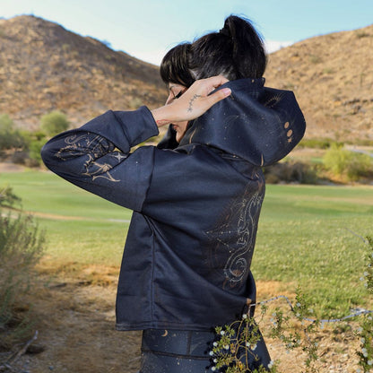 Dragon Luna Drop Shoulder Crop Hoodie