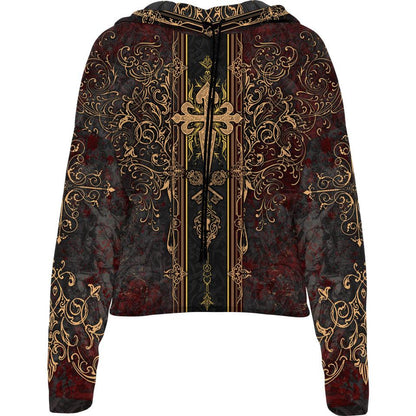 Dominion Drop Shoulder Crop Hoodie