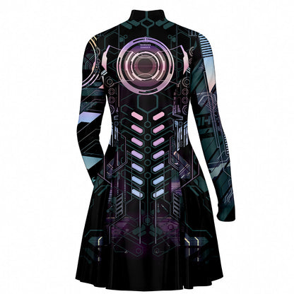Protocol Zero Skater Dress - ShadowSync Edition
