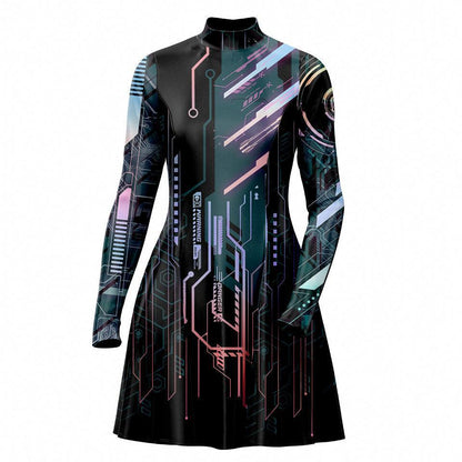 Protocol Zero Skater Dress - ShadowSync Edition