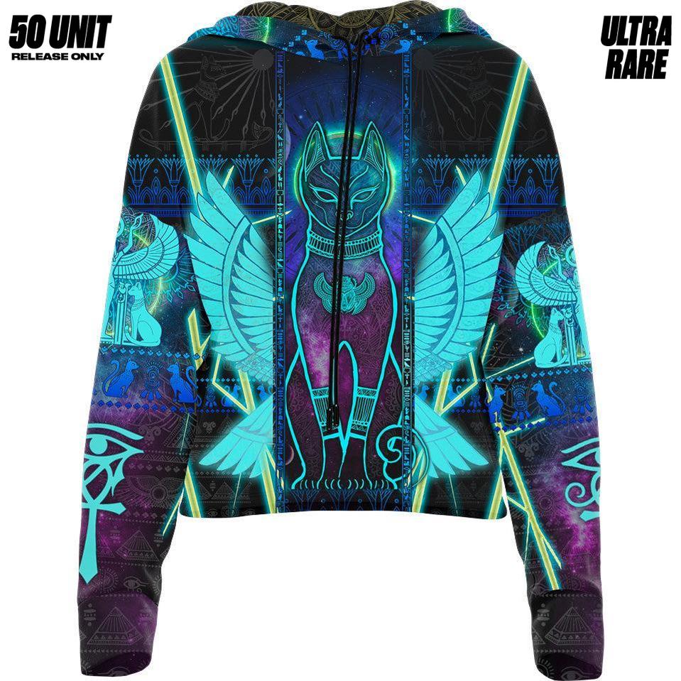 Bastet Drop Shoulder Crop Hoodie - Nebulight Edition - Ultra Rare - 50 Unit Release