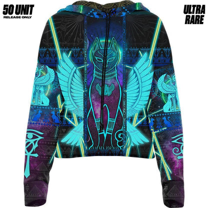 Bastet Drop Shoulder Crop Hoodie - Nebulight Edition - Ultra Rare - 50 Unit Release