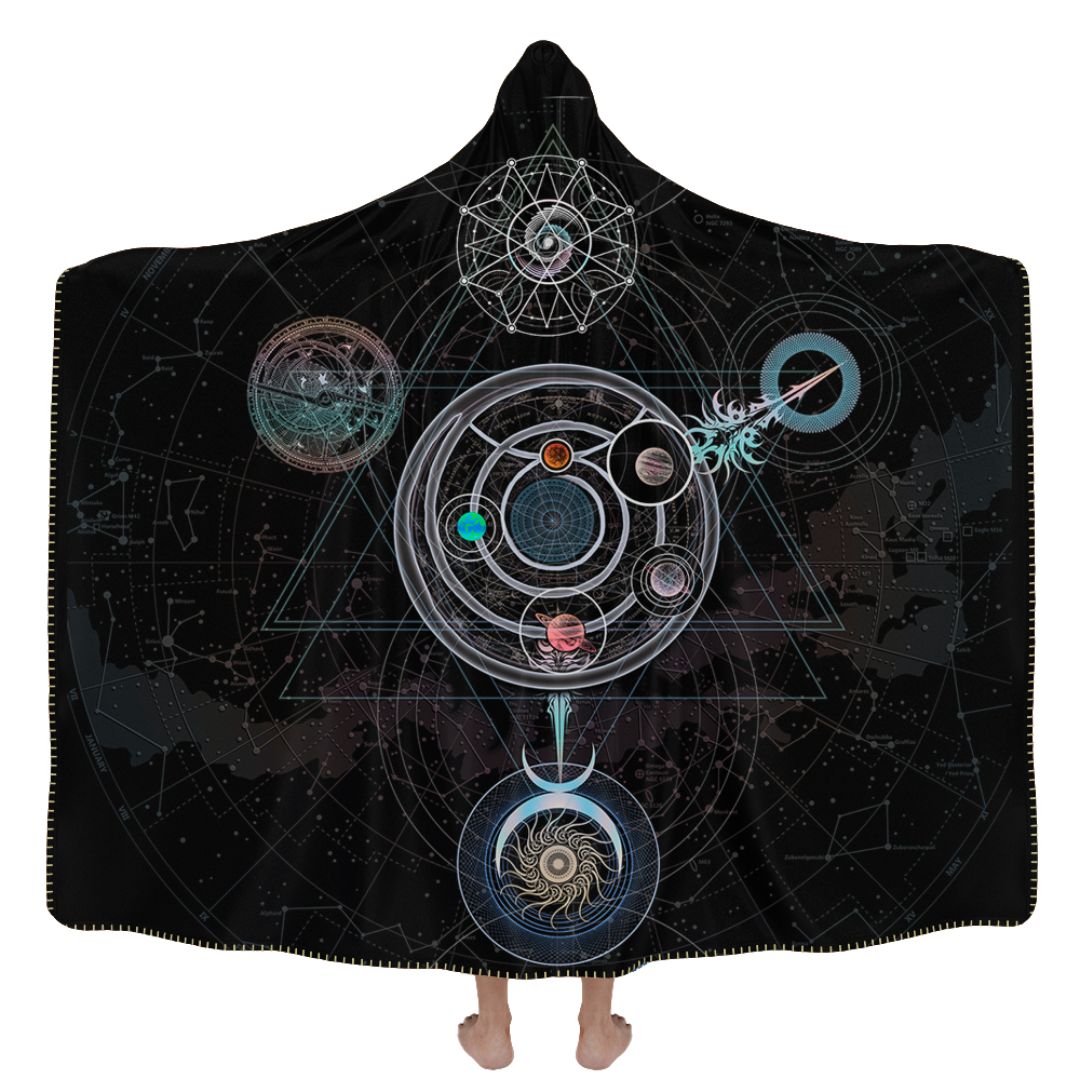 Cosmos Hooded Blanket