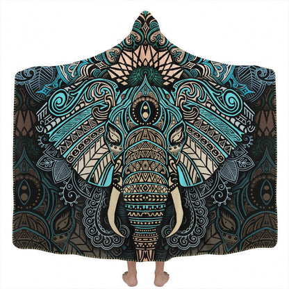 Elephant Mandala Hooded Blanket - Spirit Edition