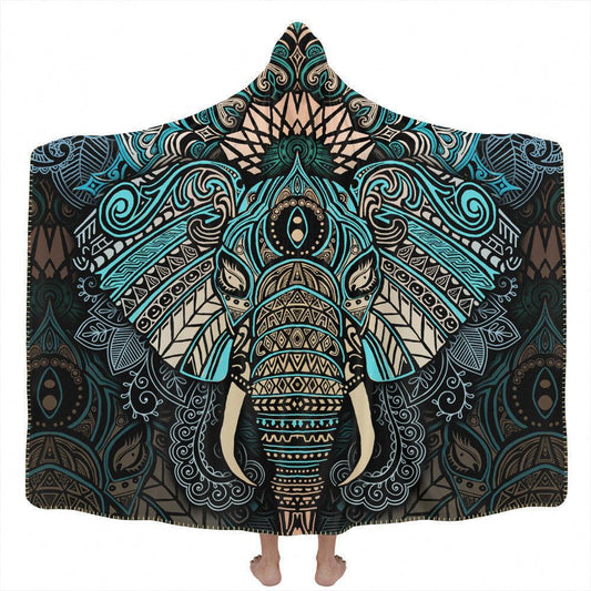 Elephant Mandala Hooded Blanket - Spirit Edition