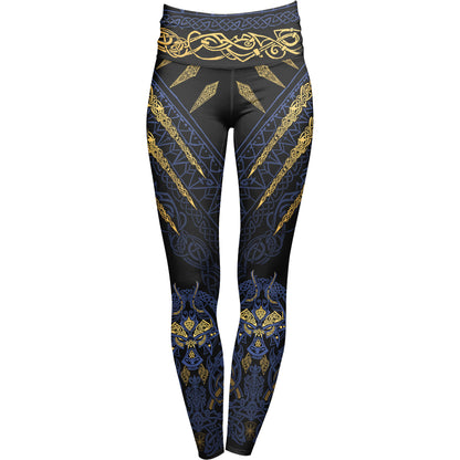 Fenrir's Wrath High Waisted Leggings - Blue Edition