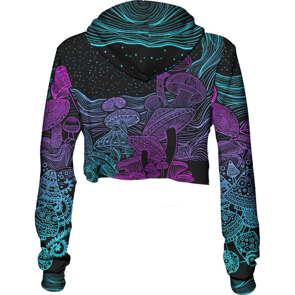 Mycelia Crop Hoodie