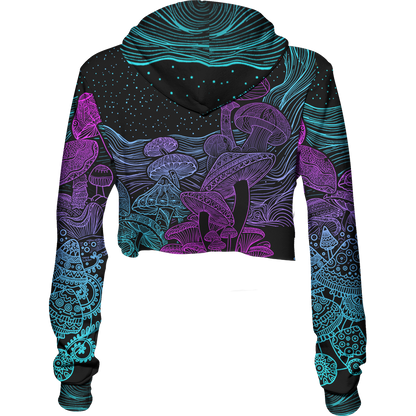 Mycelia Crop Hoodie