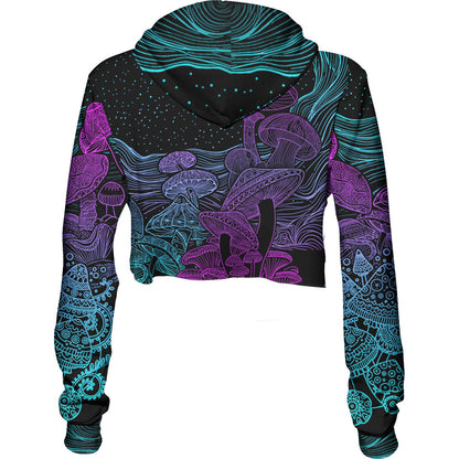 Mycelia Crop Hoodie