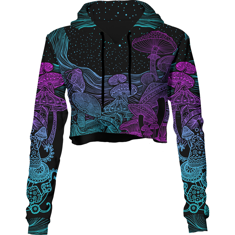 Mycelia Crop Hoodie