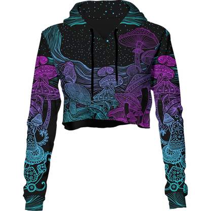 Mycelia Crop Hoodie