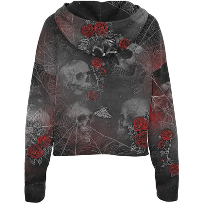 Obsession Drop Shoulder Crop Hoodie