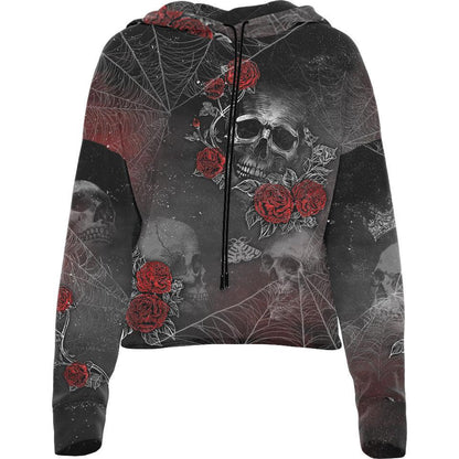 Obsession Drop Shoulder Crop Hoodie