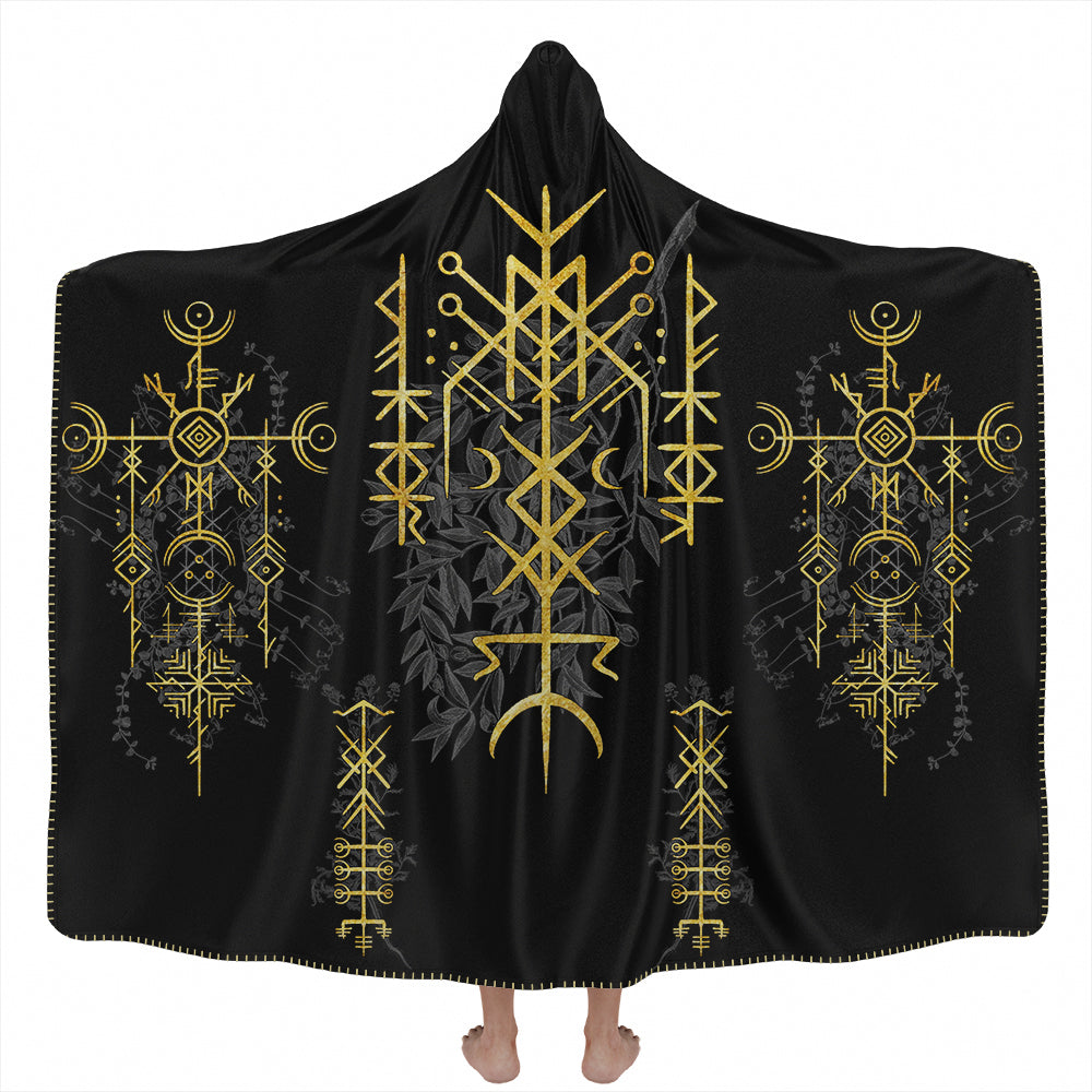 Runes of Destiny Hooded Blanket - Ready To Ship