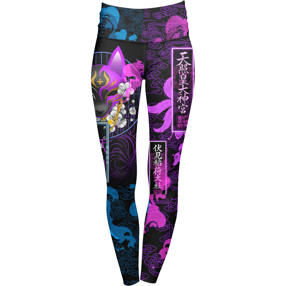 Kitsune High Waisted Leggings - Ameratsu Edition - Ultra Rare - 50 Unit Release